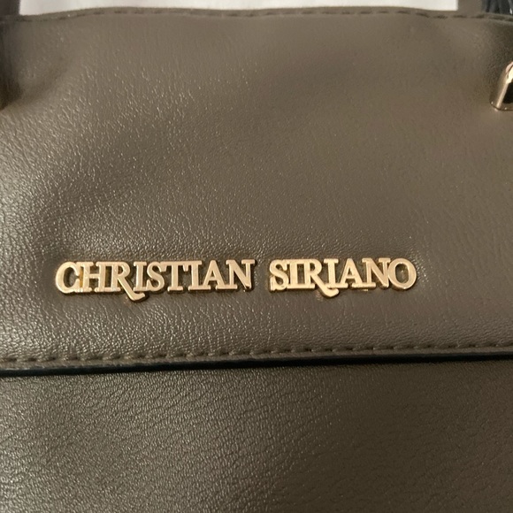 Christian Siriano Satchel Purse Green Gold Handbag - Picture 2 of 16